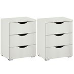 Rauch Arnstein 3 Drawer Bedside Cabinet - Set of 2 - Alpine White