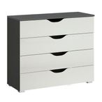 Rauch Arnstein 4 Drawer Chest - Metallic Dark Grey and Alpine White
