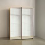 Rauch Subito 136cm 2 Door Mirrored Sliding Wardrobe - Artisan Oak