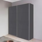 Rauch Subito 136cm 2 Door Sliding Wardrobe - Metallic Dark Grey