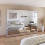 Rauch Quadra 271cm 2 Door Sliding Mirrored Wardrobe - Silk Grey