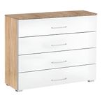 Rauch Alegro 4 Drawer Chest - Sonoma Oak and Alpine White