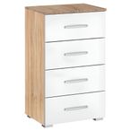 Rauch Alegro 4 Drawer Narrow Chest - Sonoma Oak and Alpine White