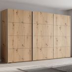 Rauch Beluga Extra 406cm 3 Door Sliding Wardrobe - Artisan Oak