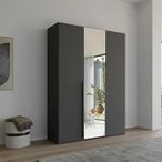 Rauch Purisma 151cm 3 Door Wardrobe with Mirror - Graphite