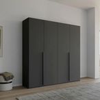 Rauch Purisma 201cm 4 Door Wardrobe - Graphite