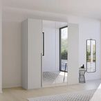 Rauch Purisma 201cm 4 Door Wardrobe with Mirror - Silk Grey