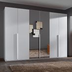 Rauch Purisma 301cm 6 Door Wardrobe with Mirror - Alpine White