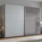 Rauch Beluga Extra 271cm 2 Door Sliding Wardrobe with Grey Mirror - Silk Grey