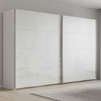 Rauch Beluga Extra 271cm 2 Door Sliding Wardrobe - Alpine White and White High Gloss