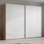 Rauch Beluga Extra 271cm 2 Door Sliding Wardrobe - Artisan Oak and White High Gloss