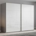 Rauch Beluga Extra 271cm 2 Door Sliding Wardrobe - Silk Grey and White High Gloss
