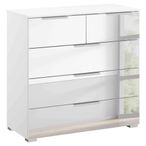 Rauch Miramar 3+2 Drawer Mirrored Chest - Alpine White