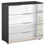 Rauch Miramar 3+2 Drawer Mirrored Chest - Graphite