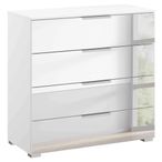 Rauch Miramar 4 Drawer Mirrored Chest - Alpine White