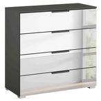 Rauch Miramar 4 Drawer Mirrored Chest - Graphite