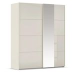 Rauch Miramar Type-1 181cm 2 Door Sliding Wardrobe with Mirror - Champagne and Champagne Glass