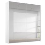 Rauch Miramar Type-4 181cm 2 Door Mirrored Sliding Wardrobe - Alpine White