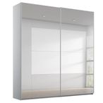Rauch Miramar Type-4 181cm 2 Door Mirrored Sliding Wardrobe - Silk Grey
