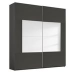 Rauch Miramar Type-4 181cm 2 Door Sliding Wardrobe - Graphite and Basalt Glass