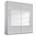 Rauch Miramar Type-4 181cm 2 Door Sliding Wardrobe - Silk Grey and Silk Grey Glass