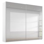 Rauch Miramar Type-4 226cm 2 Door Mirrored Sliding Wardrobe - Alpine White