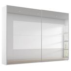 Rauch Miramar Type-4 271cm 2 Door Mirrored Sliding Wardrobe - Alpine White