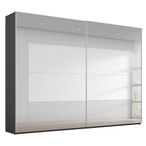 Rauch Miramar Type-4 271cm 2 Door Mirrored Sliding Wardrobe - Graphite