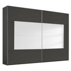 Rauch Miramar Type-4 271cm 2 Door Sliding Wardrobe - Graphite and Basalt Glass