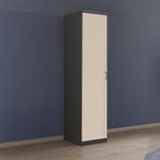 Rauch Celle Super 47cm 1 LH Door Wardrobe - Metallic Dark Grey and Champagne