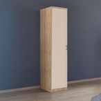 Rauch Celle Super 47cm 1 LH Door Wardrobe - Sonoma Oak and Champagne