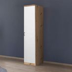 Rauch Celle Super 47cm 1 RH Door Wardrobe - Artisan Oak and Alpine White