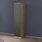 Rauch Celle Super 47cm 1 RH Door Wardrobe - Artisan Oak and Metallic Dark Grey
