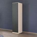 Rauch Celle Super 47cm 1 RH Door Wardrobe - Champagne and Metallic Dark Grey