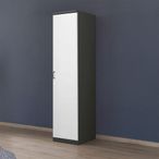 Rauch Celle Super 47cm 1 RH Door Wardrobe - Metallic Dark Grey and Alpine White