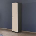 Rauch Celle Super 47cm 1 RH Door Wardrobe - Metallic Dark Grey and Champagne