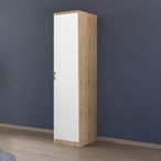Rauch Celle Super 47cm 1 RH Door Wardrobe - Sonoma Oak and Alpine White