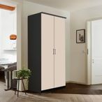 Rauch Celle Super 91cm 2 Door Wardrobe - Metallic Dark Grey and Champagne