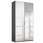 Rauch Miramar Type-5 101cm 2 Door Mirrored Wardrobe - Graphite