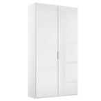 Rauch Miramar Type-5 101cm 2 Door Wardrobe - Alpine White and Crystal White Glass