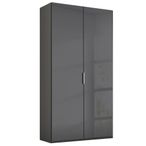 Rauch Miramar Type-5 101cm 2 Door Wardrobe - Graphite and Basalt Glass