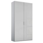 Rauch Miramar Type-5 101cm 2 Door Wardrobe - Silk Grey and Silk Grey Glass