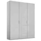 Rauch Miramar Type-5 151cm 3 Door Wardrobe - Silk Grey and Silk Grey Glass