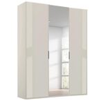 Rauch Miramar Type-5 151cm 3 Door Wardrobe with Mirror - Champagne and Champagne Glass