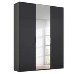 Rauch Miramar Type-5 151cm 3 Door Wardrobe with Mirror - Graphite and Basalt Glass