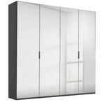 Rauch Miramar Type-5 201cm 4 Door Mirrored Wardrobe - Graphite