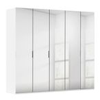 Rauch Miramar Type-5 251cm 5 Door Mirrored Wardrobe - Alpine White