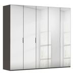 Rauch Miramar Type-5 251cm 5 Door Mirrored Wardrobe - Graphite