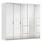 Rauch Miramar Type-5 251cm 5 Door Mirrored Wardrobe - Silk Grey