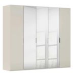 Rauch Miramar Type-5 251cm 5 Door Wardrobe with Mirror - Champagne and Champagne Glass